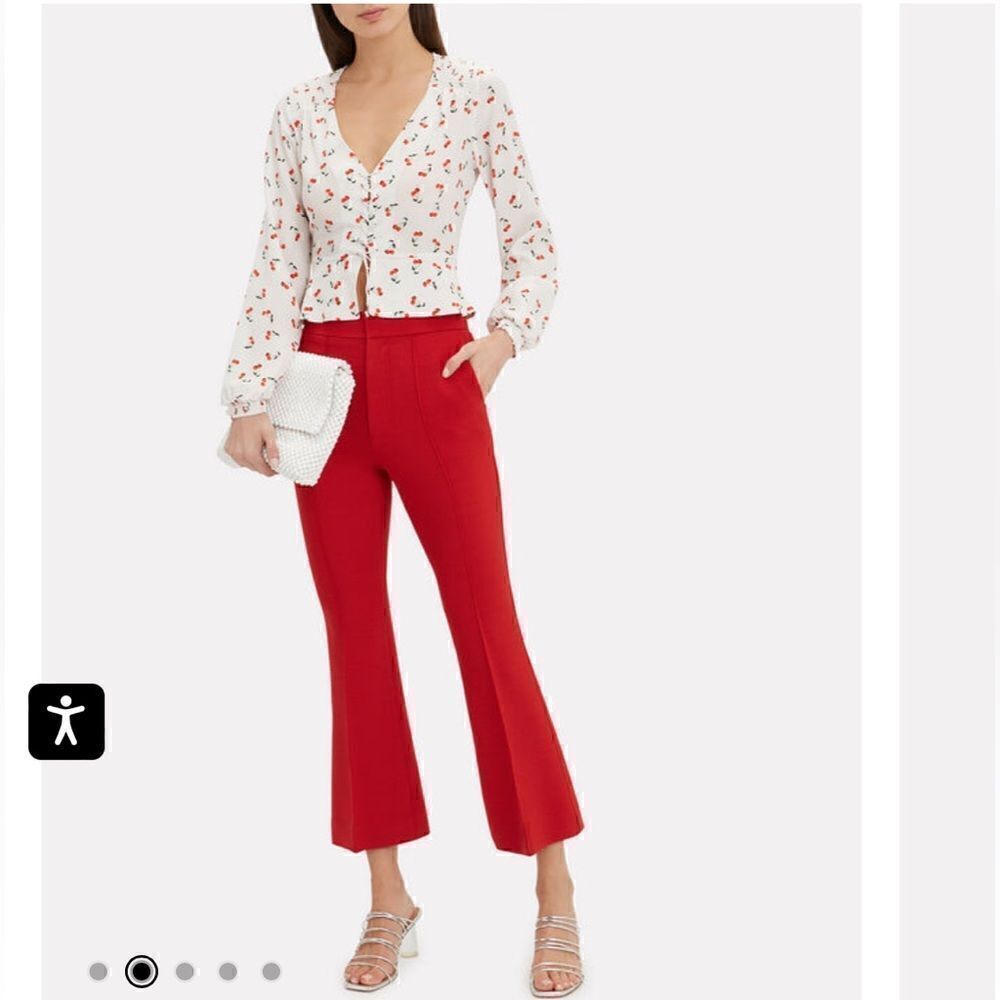 INTERMIX Sienna Cherry Print silk Blouse